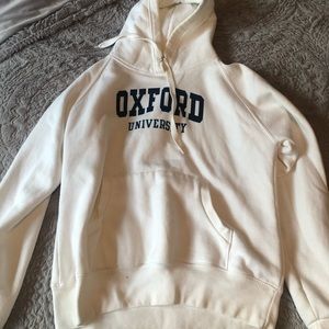 Oxford University White L/XL Hoodie